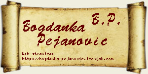 Bogdanka Pejanović vizit kartica